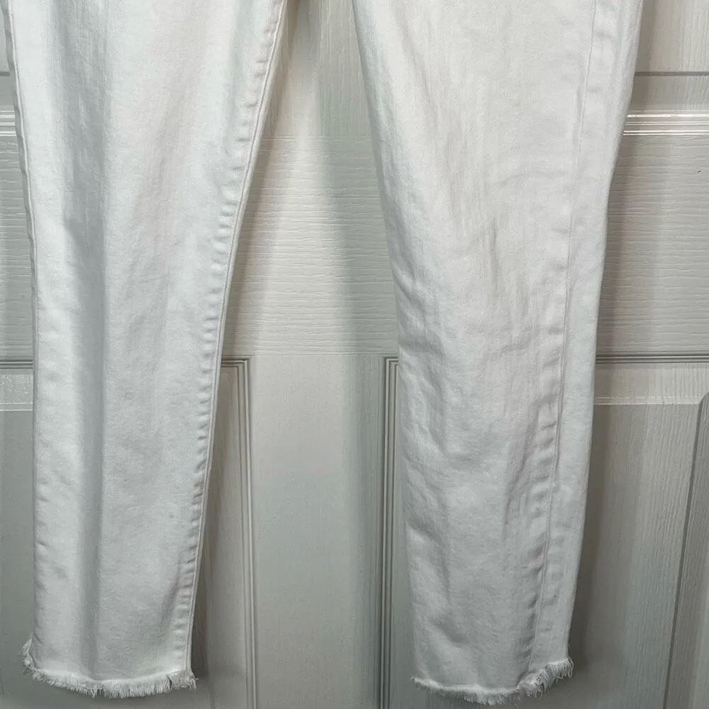 COH Citizens of Humanity Rocket Crop High Rise White Jeans Sz 28 Distressed - Image 3