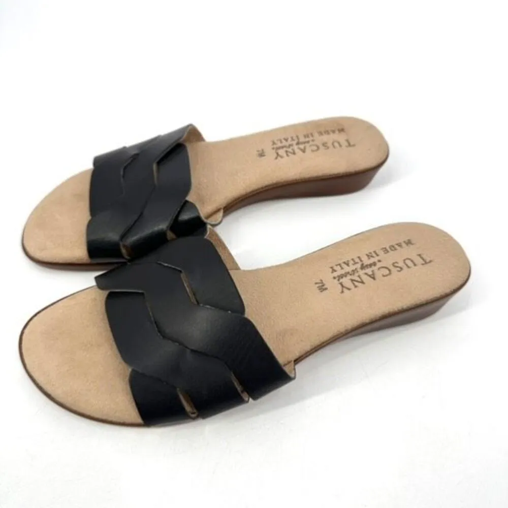 Tuscany By Easy Street Womens NICIA Faux Leather Slide Sandals Shoes Size 7M - Image 2