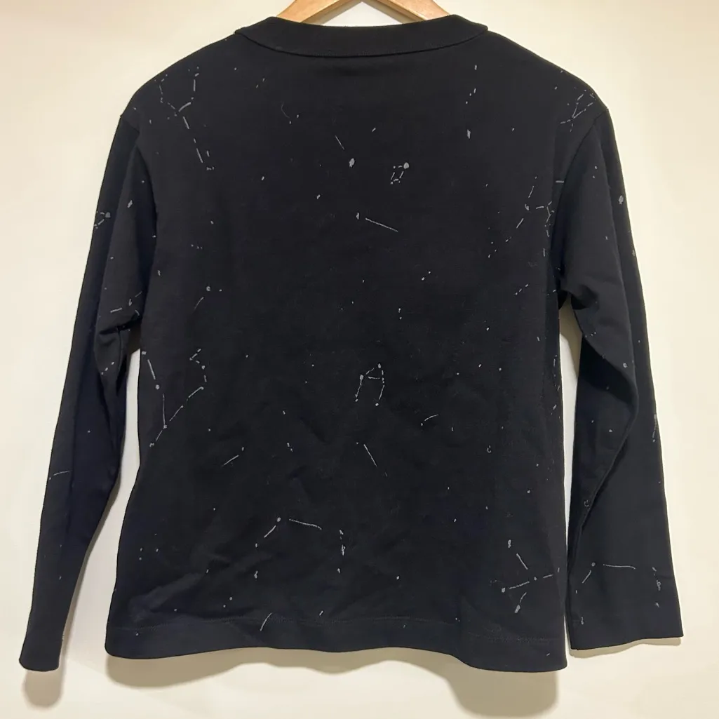 Yoshi Kondo Paris Cotton Art to Wear Embellished Bird Crewneck in Black Medium - Image 5