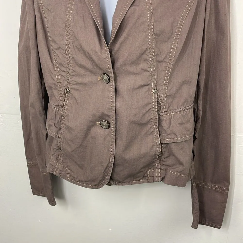 Armani Exchange  Y2K Fitted Collared Jacket Career Work size Medium - Image 3