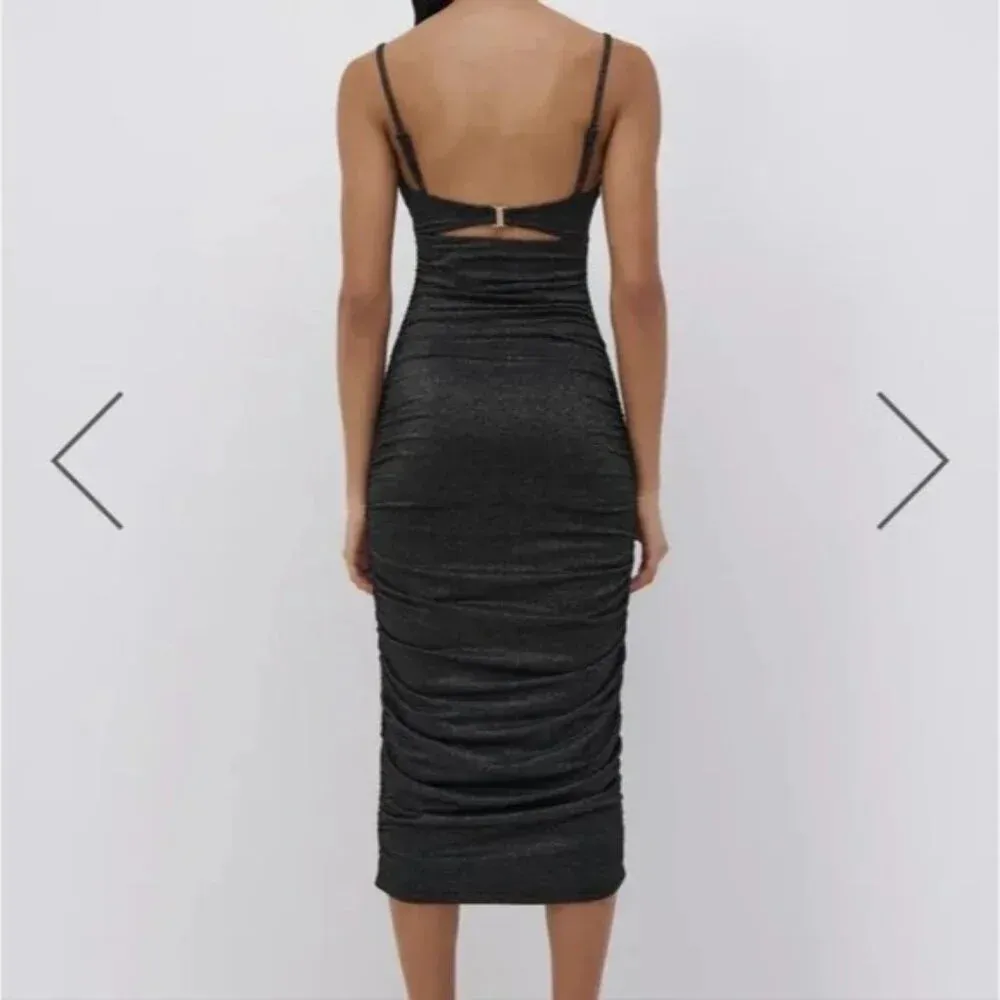 JONATHAN SIMKHAI STANDARD Cristina Midi Dress in Black XSmall New Womens Bodycon Size XS - Image 12