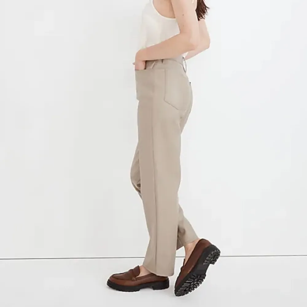 Madewell The Perfect Vintage Straight Jean: Faux Leather Edition Pants Size 23 - Image 2