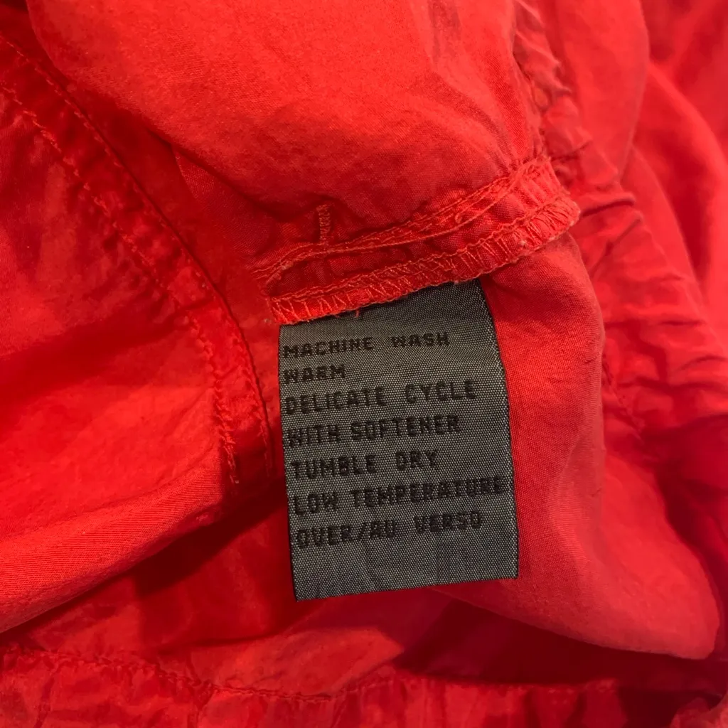Vintage 80s Red Lightweight Anorak Windbreaker/Top Approx. Women’s Large or XL - Image 10