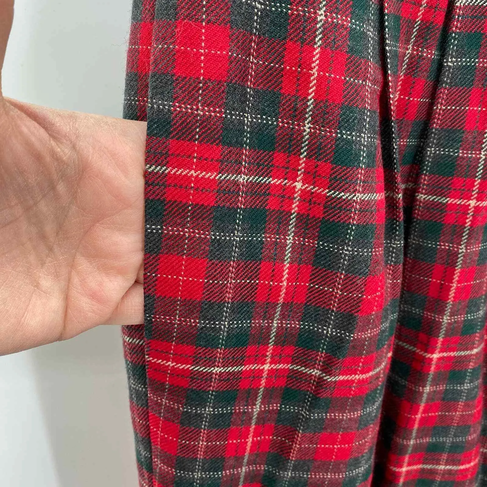 Vintage Talbots Trouser Pants Womens 12 Red Tartan Plaid‎ Wool Lined High Waist - Image 6