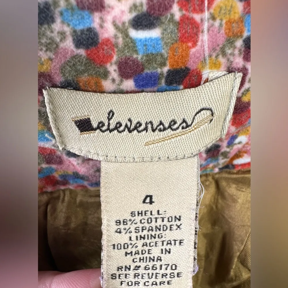 Anthropologie Elevenses Aerial Confetti Velvet Skirt- Size 4 - Image 4