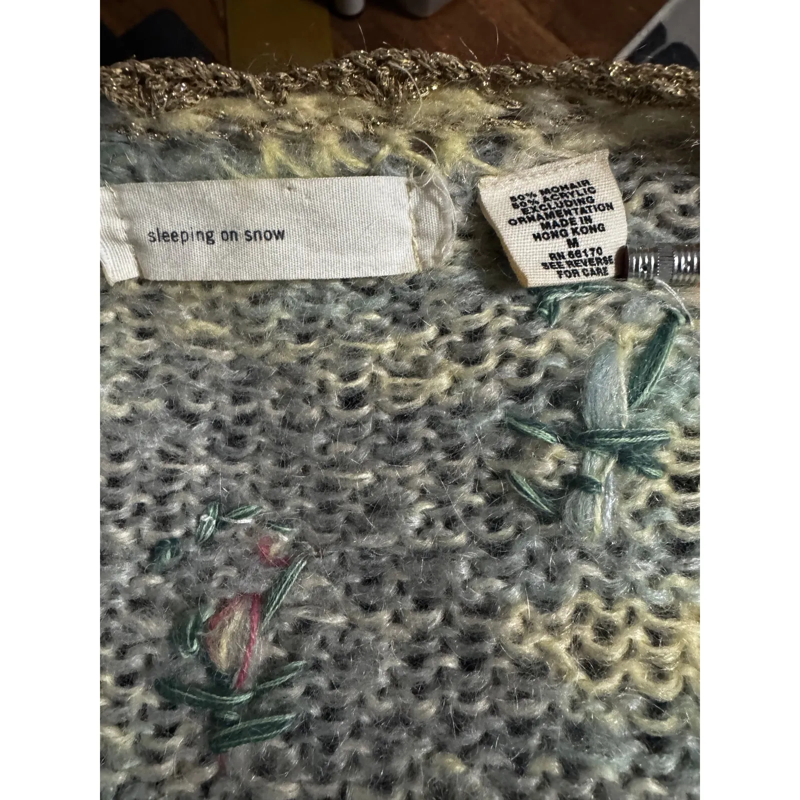 Sleeping on Snow Embroidered Mohair - Image 5