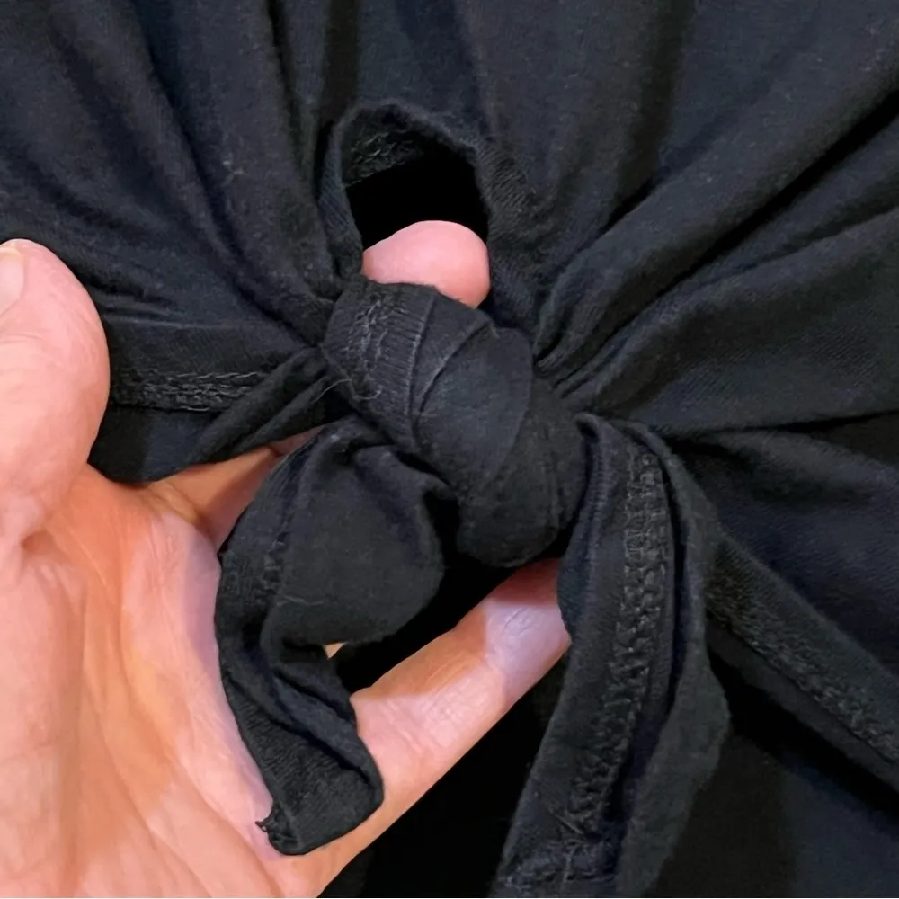 black knotted front shirt small - Image 6