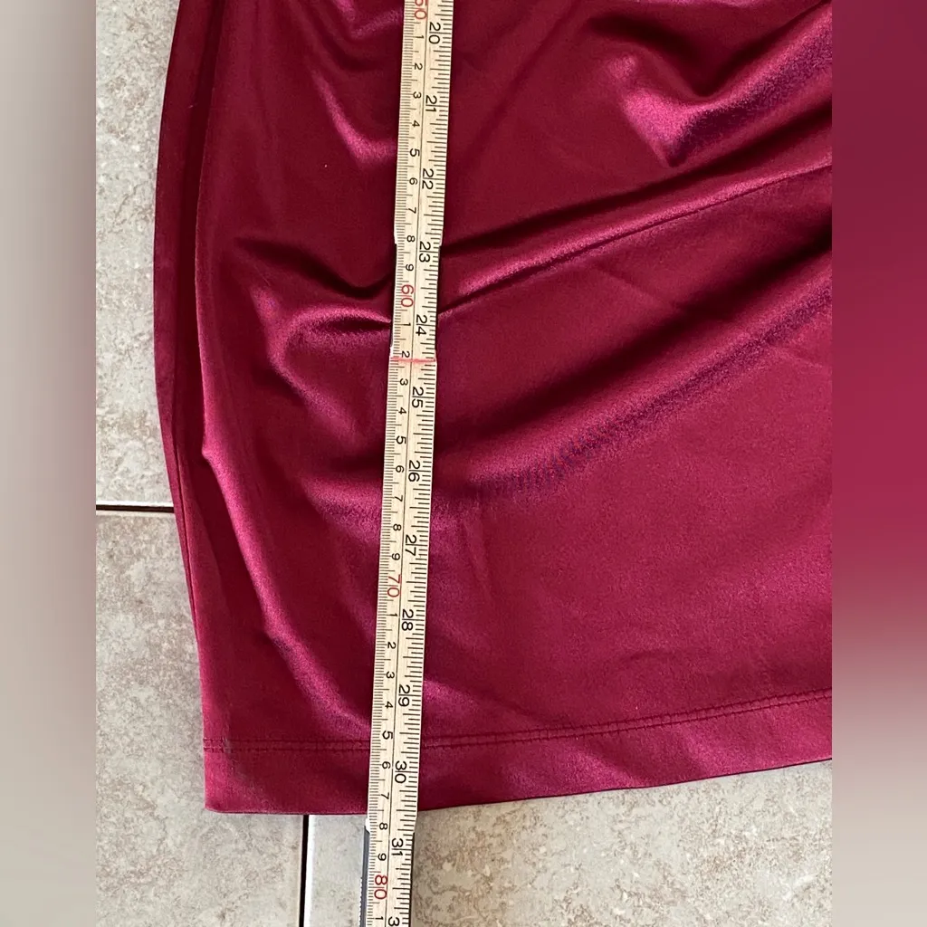 NWT Emerald Sundae Satin Dress Wine Juniors Size XL - Image 9