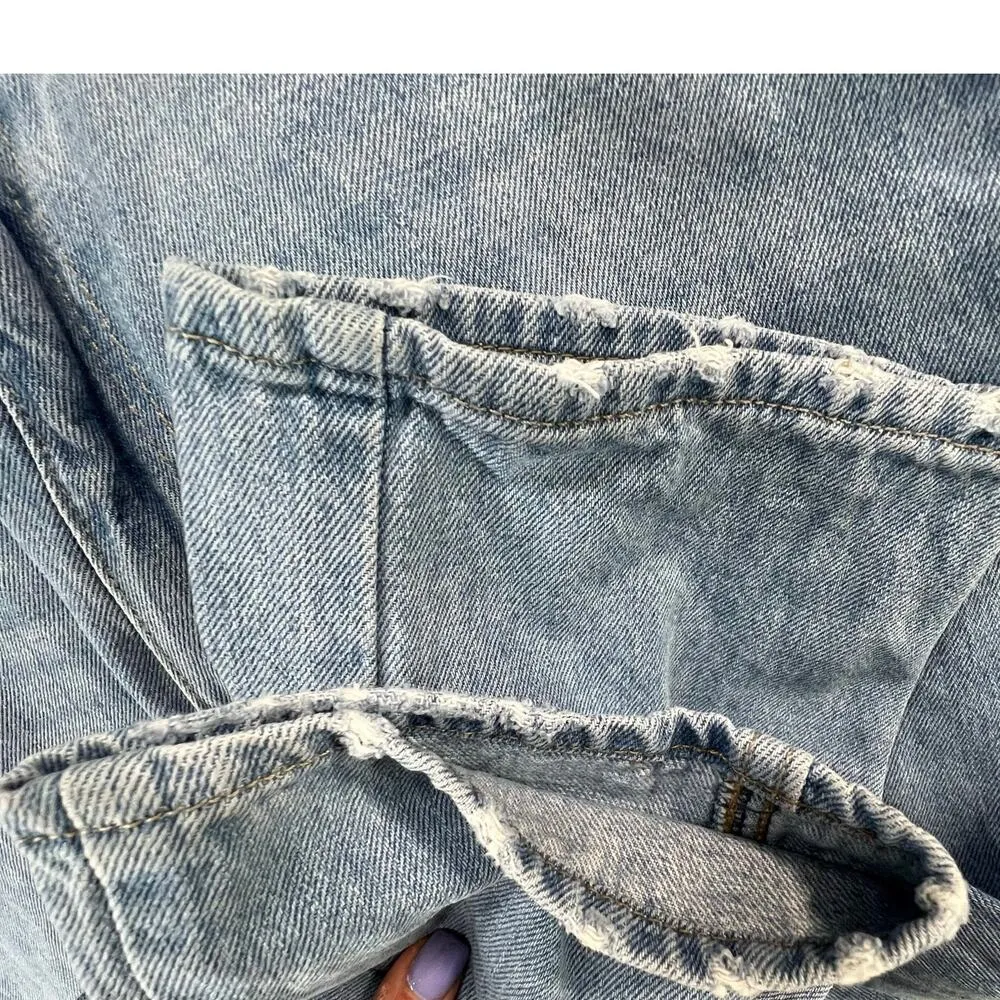 Just Black Denim Basic Mom Jeans Womens 29 Blue Light Wash High Rise Timeless - Image 7