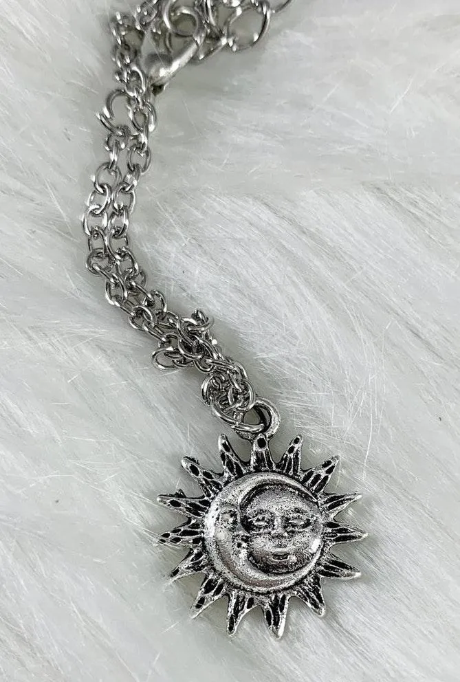 Sun and Moon Necklace Silver - Image 3