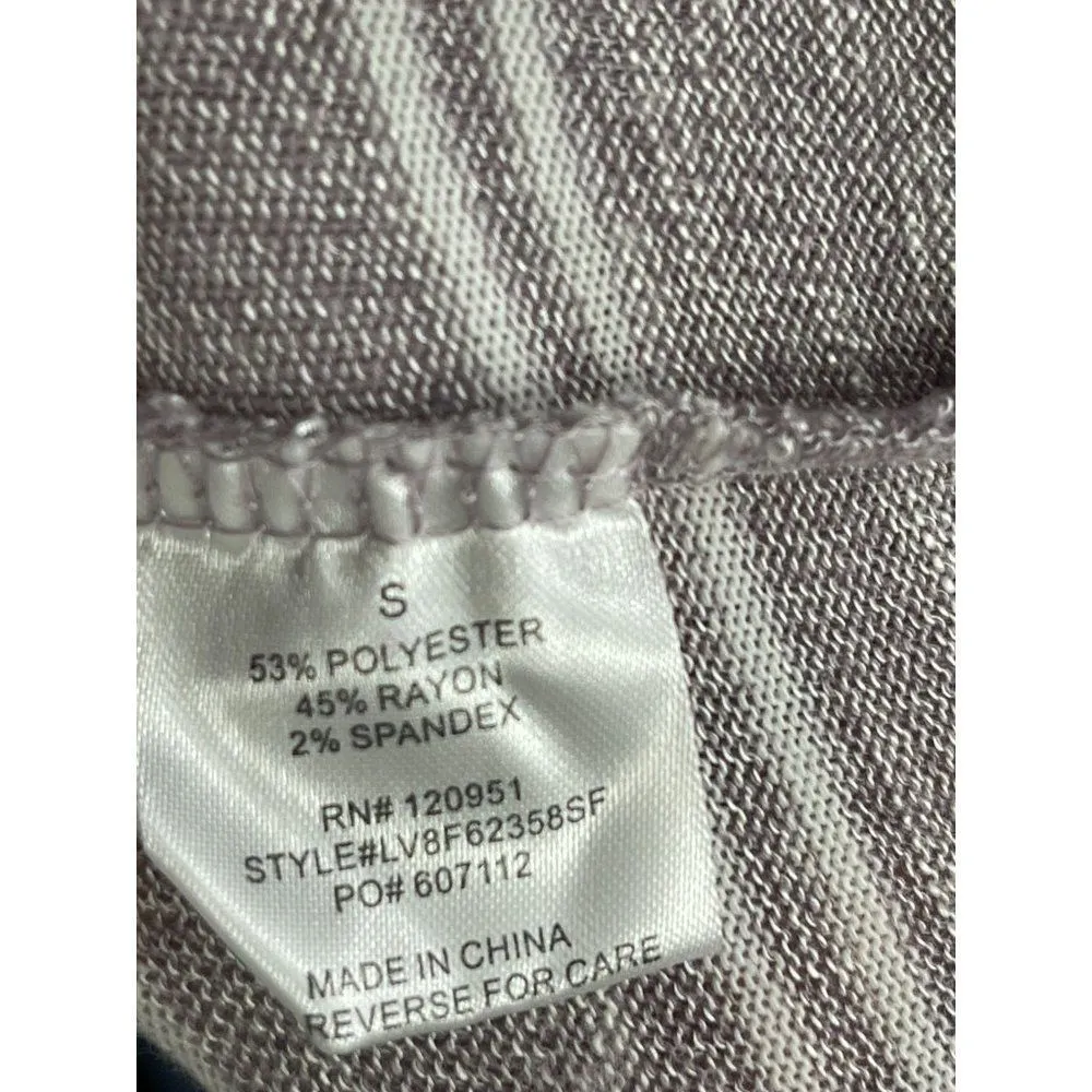 Olive + Oak Cowl Neck High Low Hem Tunic Oversized Striped Pullover Top Small - Image 48