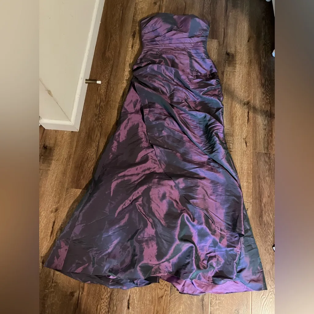 Purple Satin Strapless A - Image 12