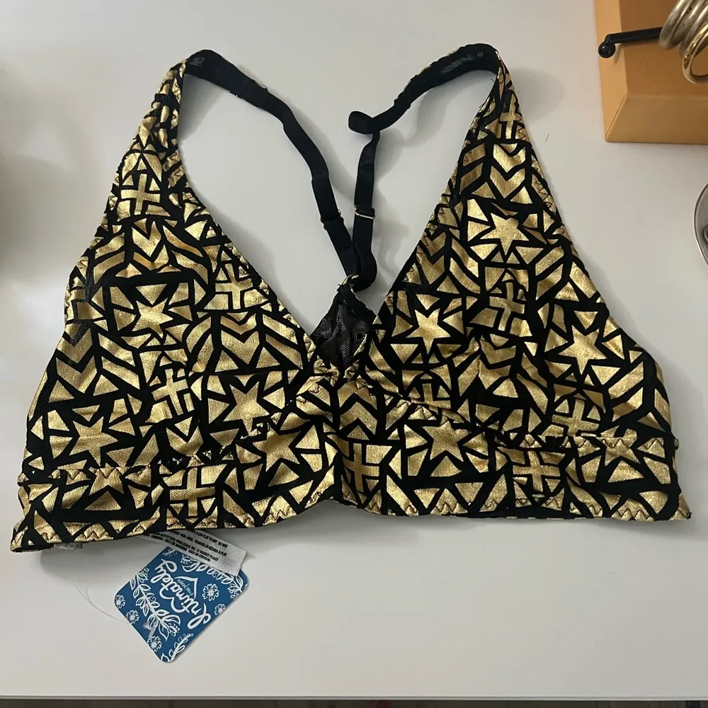 NWT ⭐️ intimately free people gold and black metallic bralette tank - Image 4