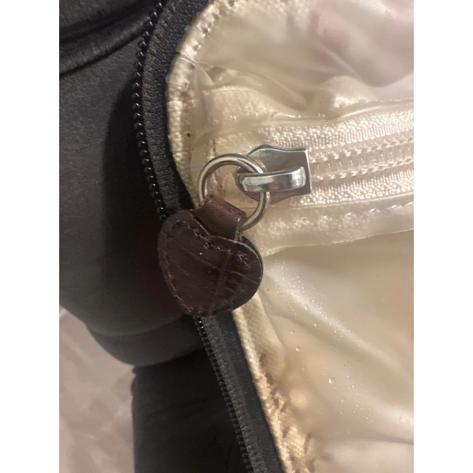 Brighton Lansky Black & Brown Croc Embossed Leather Weekender Travel Duffle Bag - Image 11