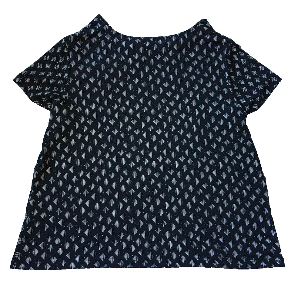 Worthington Top Women Plus 3X 24 26 Drape Cowl Neck Geometric Print Short Sleeve - Image 4