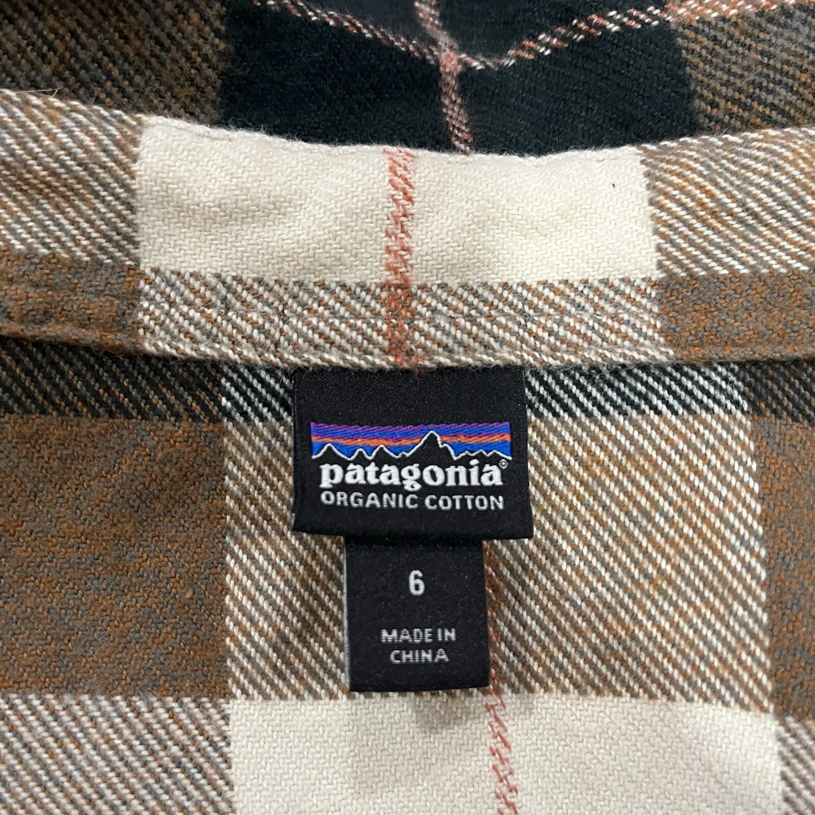 Patagonia Fjord Plaid Flannel Shirt Womens S 6 Button Up Oxford Organic Cotton - Image 2