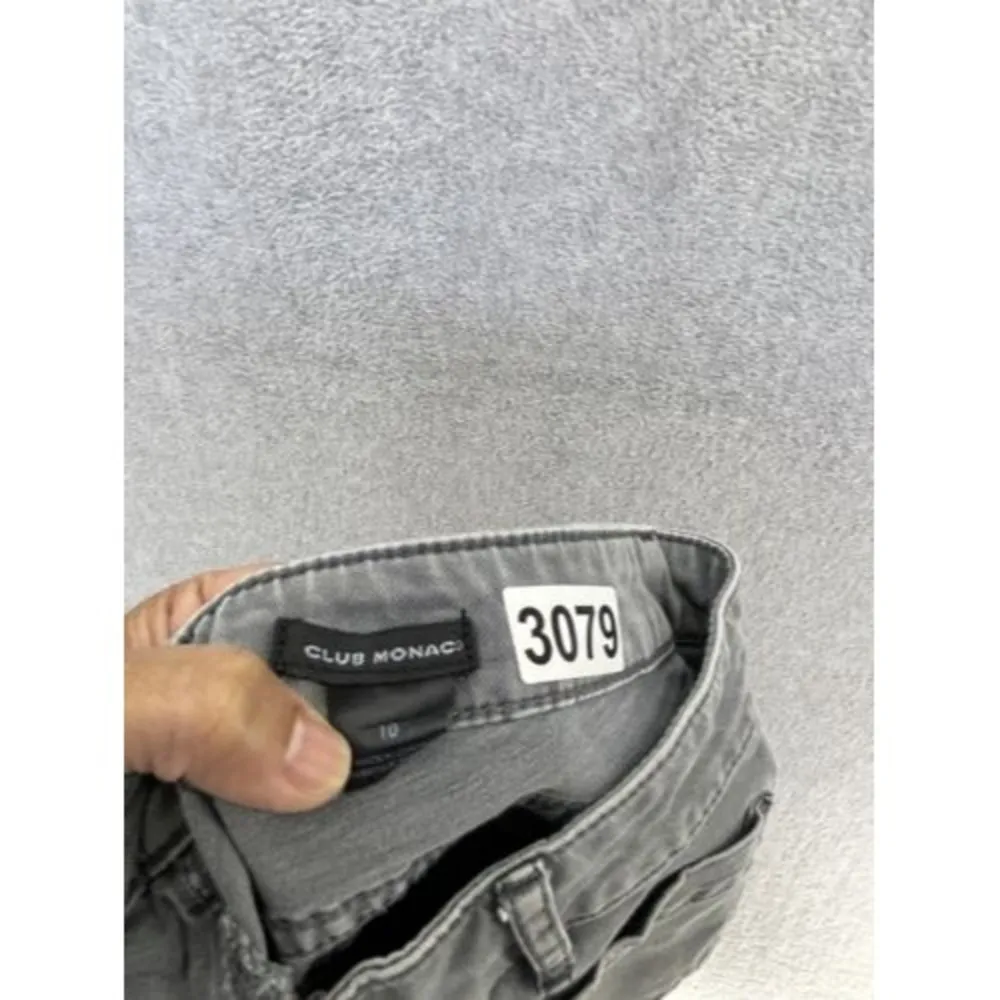 Club Monaco Women's Gray Denim Jeans Size 10 Cotton Blend Slim - Image 5