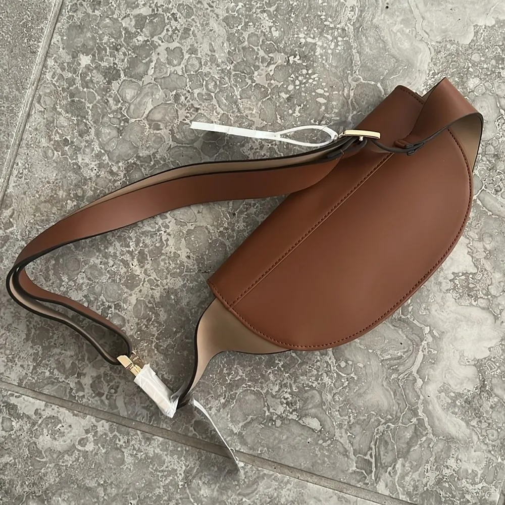 NWT Michael Kors Genuine Leather Fanny Pack Belt Bag, Brown Size S/M New w/Tag - Image 5