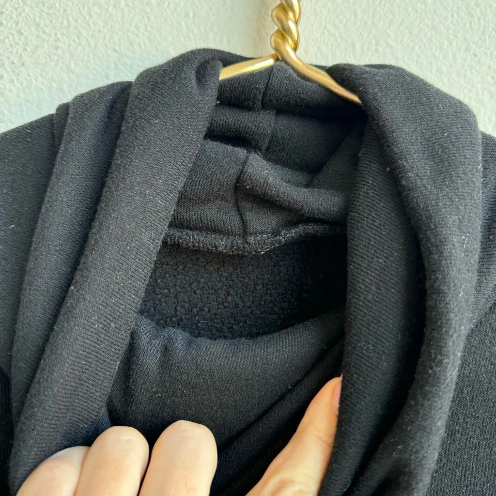 ALO Womens Clarify Turtleneck Sweatshirt Black Size XS, Small? logo Back Travel - Image 6