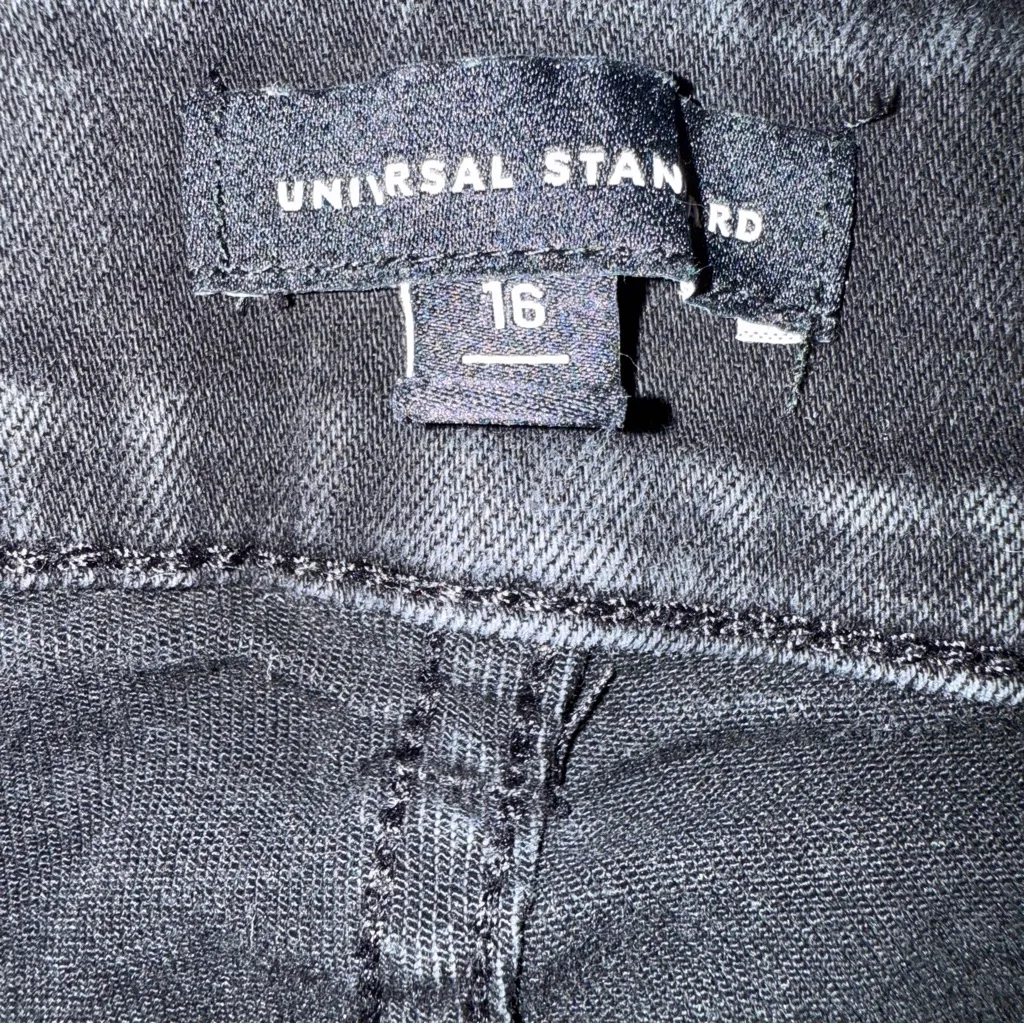 Universal Standard Faded Black High Rise Skinny Ankle Jeans Sz 16 Plus - Image 6
