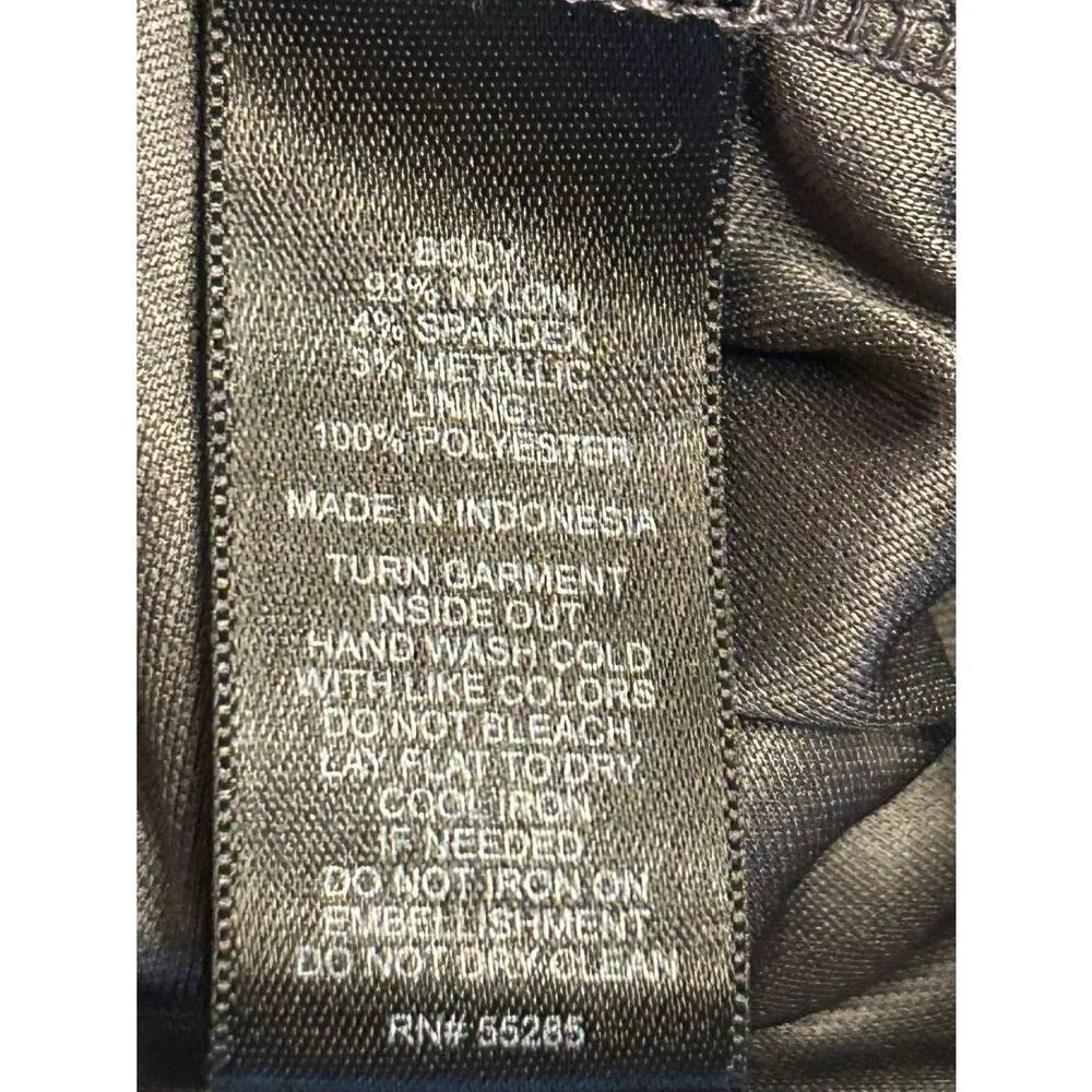 Express Womens Lined One Shoulder Sequined Silver Dress Size Medium NWT (5066) - Image 9