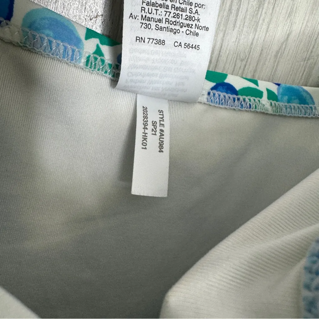 J. Crew Eco Ruffle Strap One Piece Swimsuit Blueberry Floral size 12 AU984 - Image 11