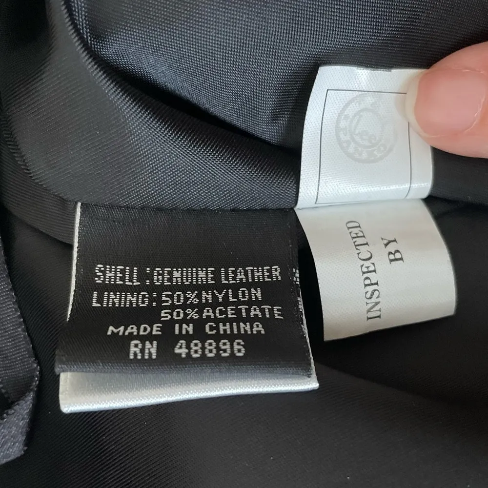 TABOR Vintage Vtg Leather High Rise Straight Leg Pant in Black Plus Size 20 - Image 12