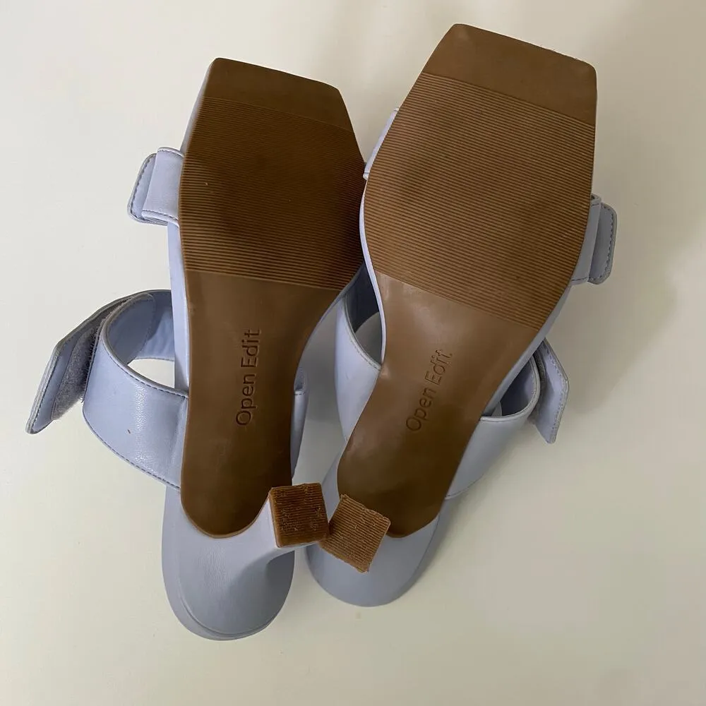 Open Edit Quincy Sandals Pale Blue Size 8 - Image 6