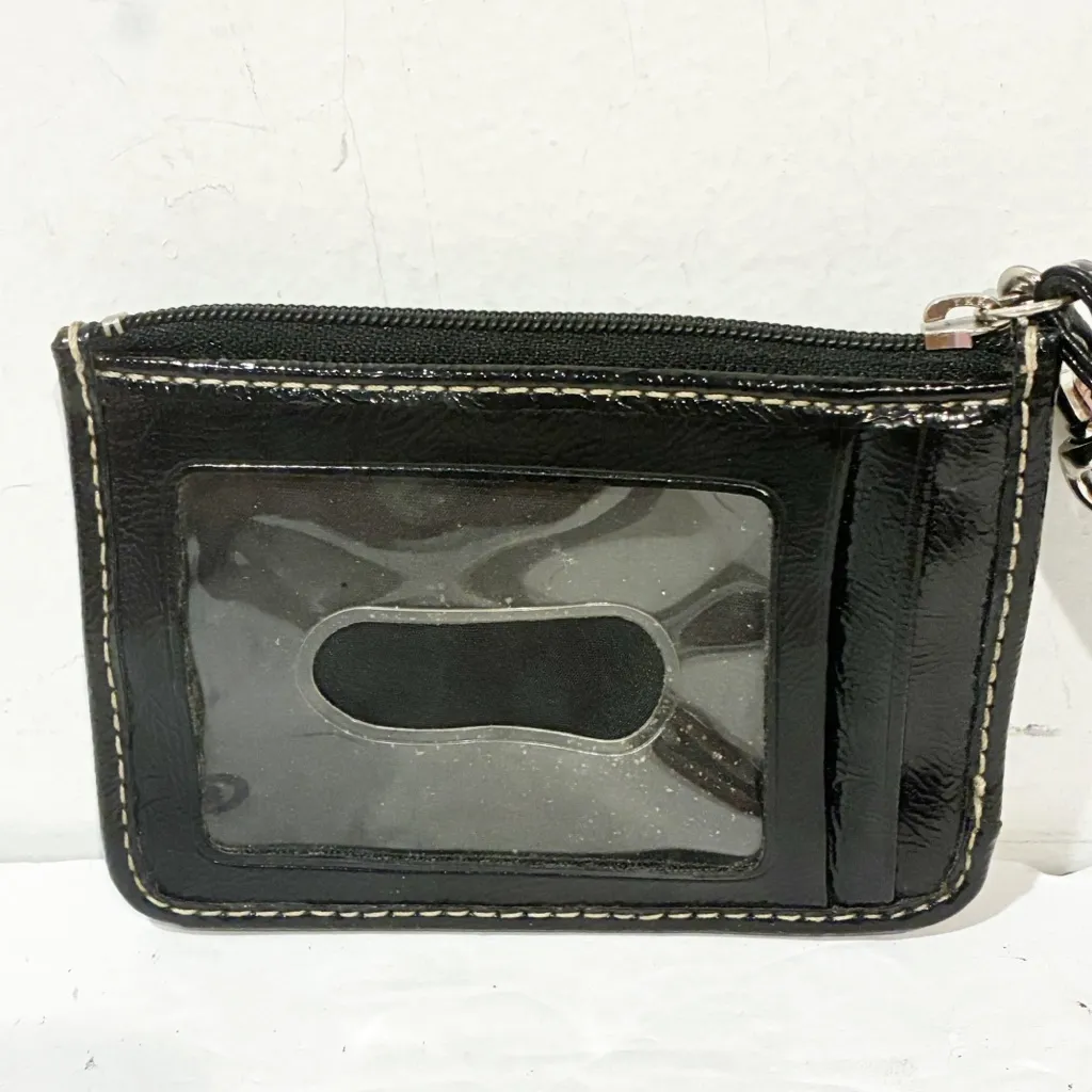Coach Black Leatherware Women's Signature C Logo Keychain Cardholder Coin Wallet - Image 2