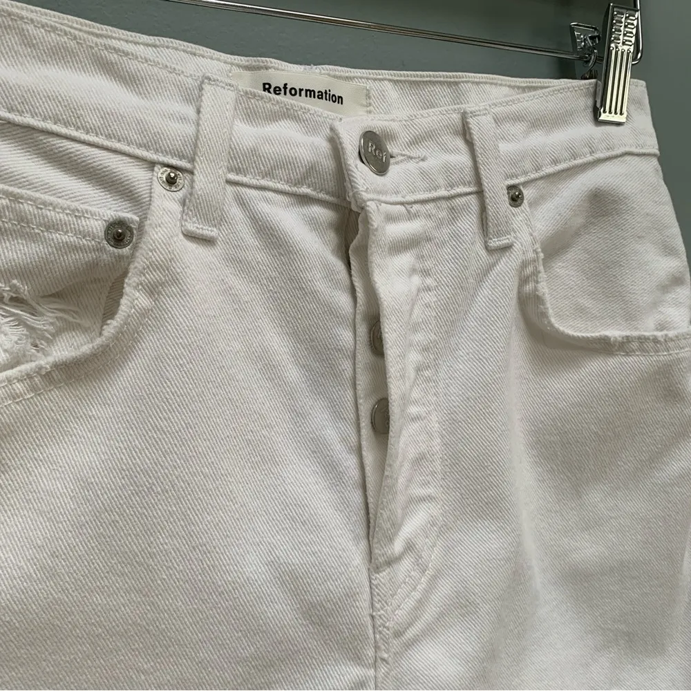 Reformation Cynthia High Relaxed Jean White Destroyed 24 - Image 8