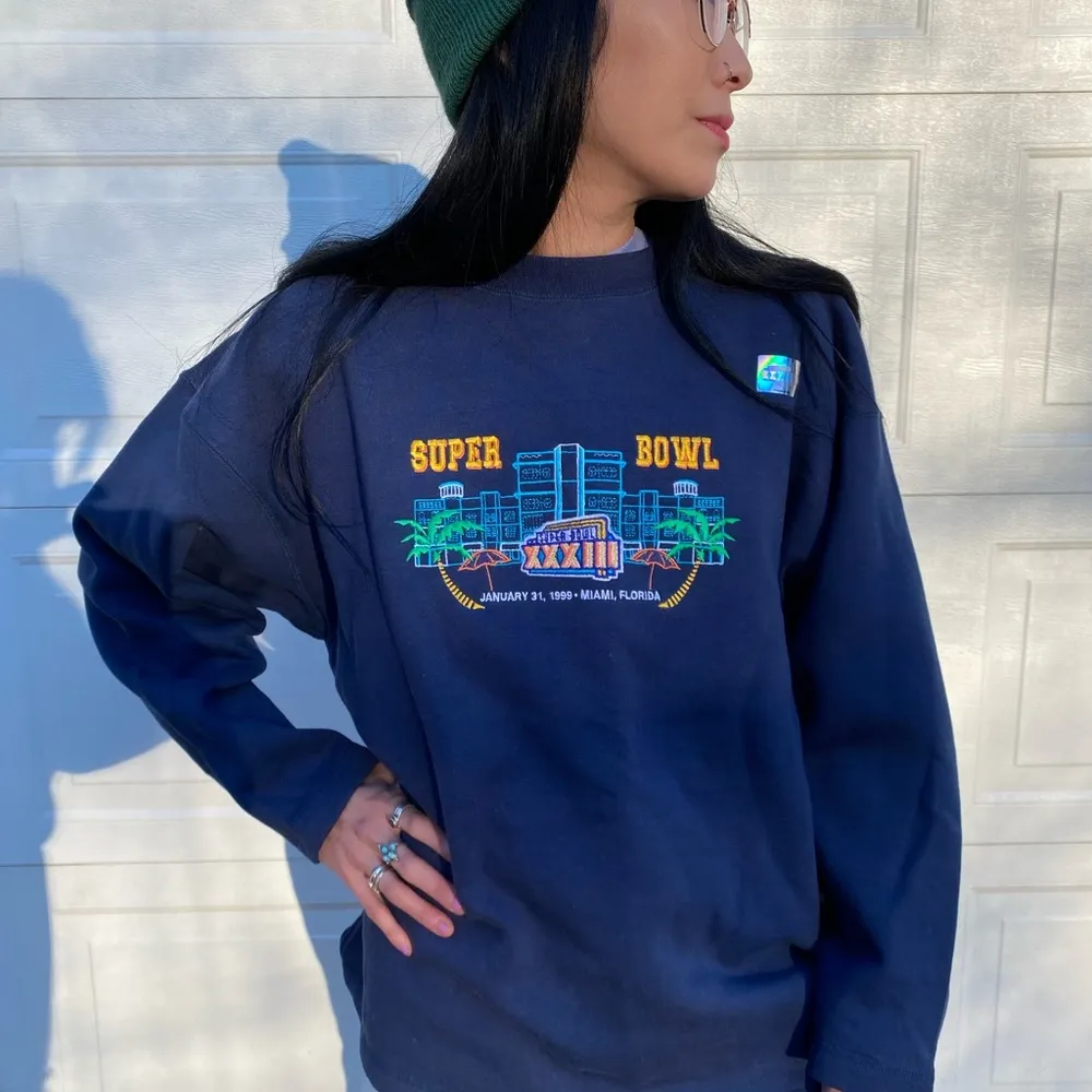 1993 super bowl xxxiii cewneck / new with tag / logo athletic brand size large - Image 2