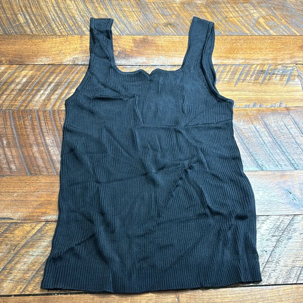 rib squareneck sweater tank - Image 4