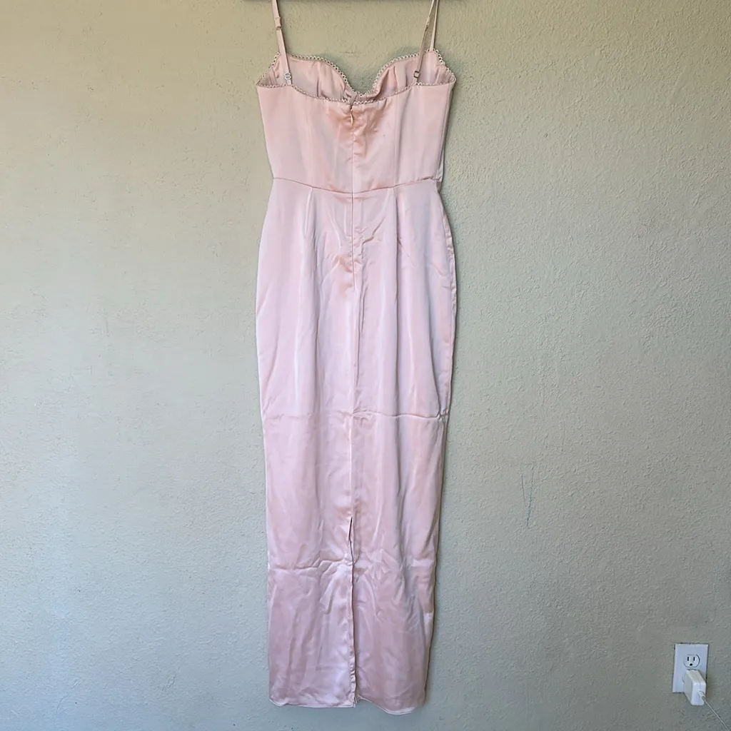 HOUSE OF CB 'Stefania'‎ Soft Peach Corset Maxi Dress NWOT Size XL - Image 5