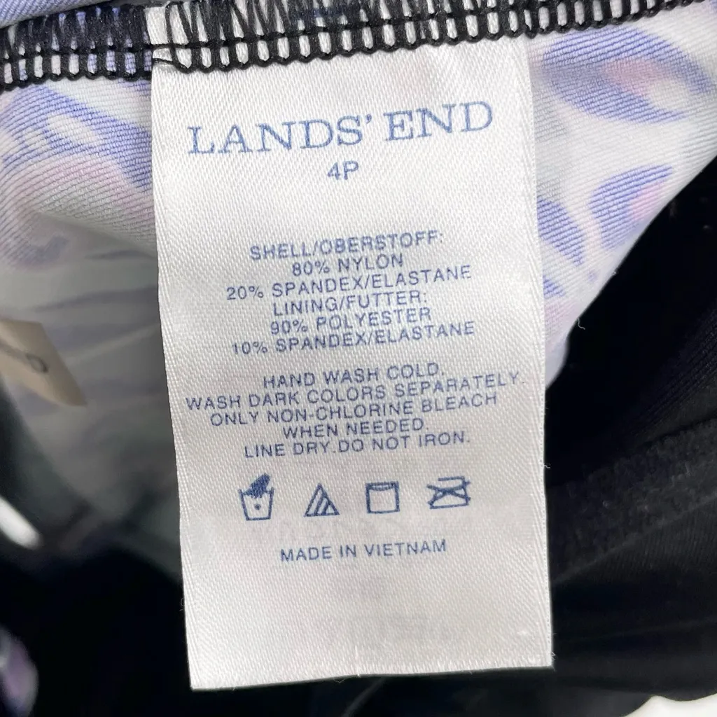 Lands' End Women's Tankini Top Size 4 Petite Blue Purple Paisley Print Underwire - Image 7