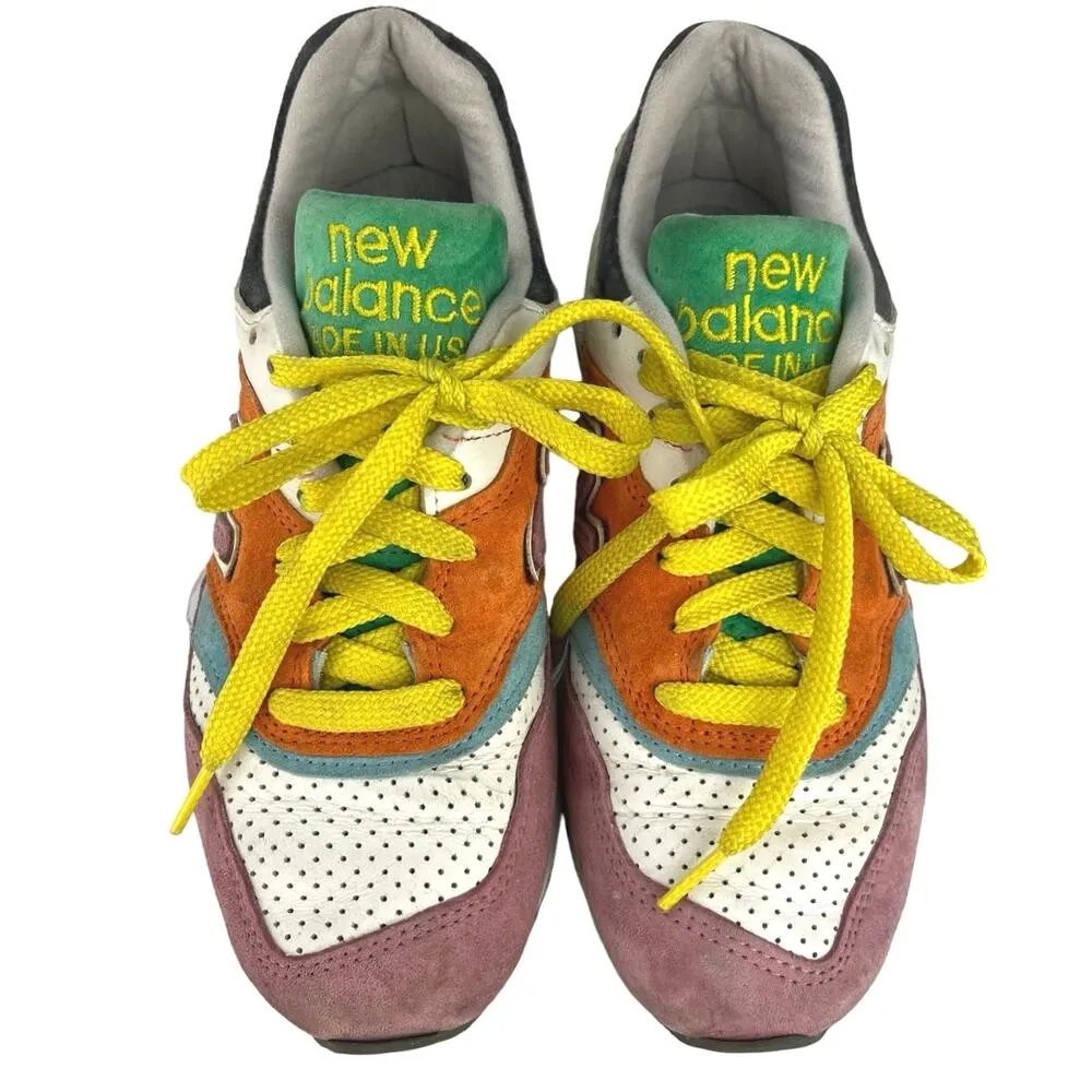 New Balance x Staud 997 Multicolor Low Top Lace Up Fashion Sneakers Size 6.5 - Image 2