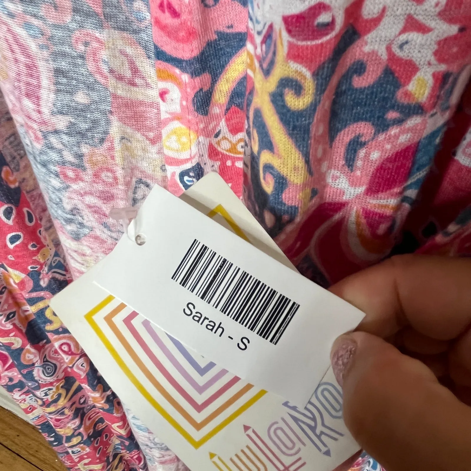 LulaRoe Women's Sarah Linen Blend Duster Paisley Floral Open Front Small NWT - Image 2