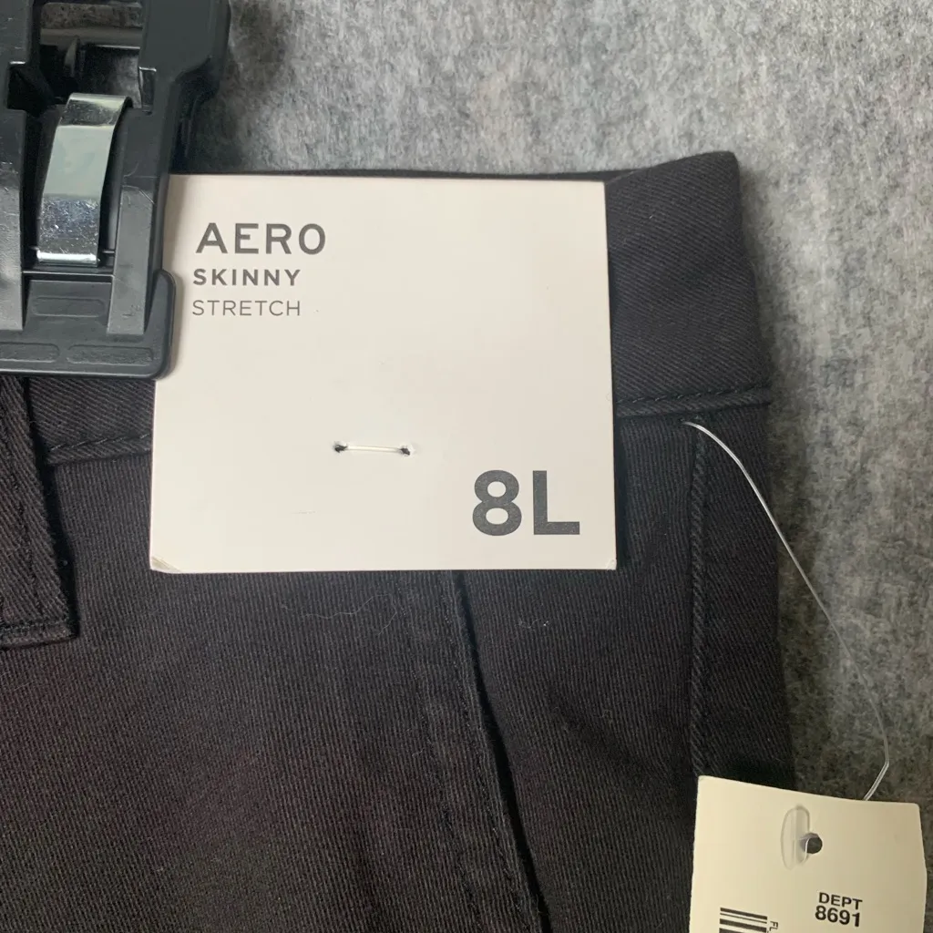 Aeropostale Women Size 8 Long Black New‎ Skinny Stretch Business Casual Pants - Image 5