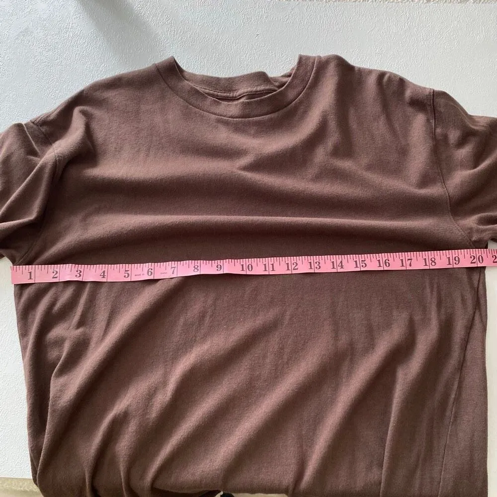 Abercrombie & Fitch Brown Relaxed Fit Tee M Soft A&F Essentials Minimalist Unise - Image 5