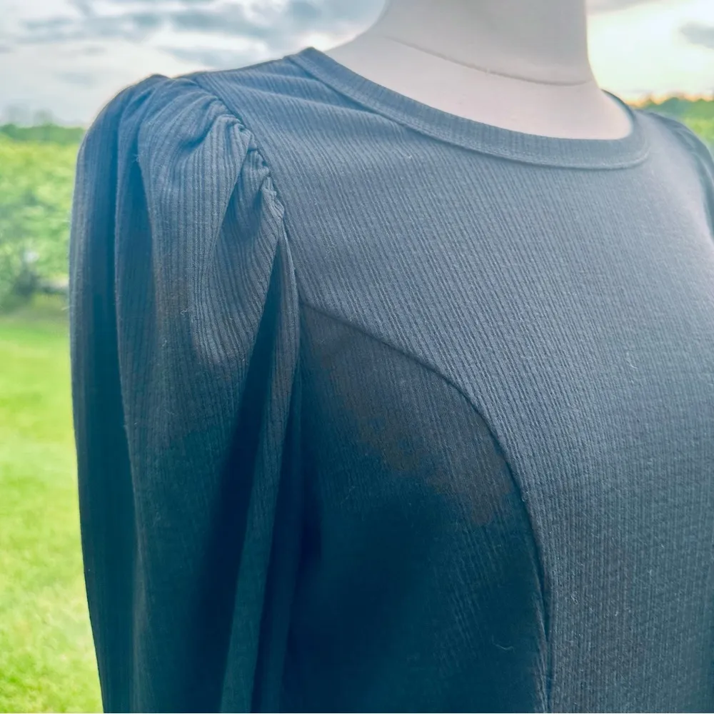 Status by Chenault Black Knit Puffed Sleeve Pullover - Image 8