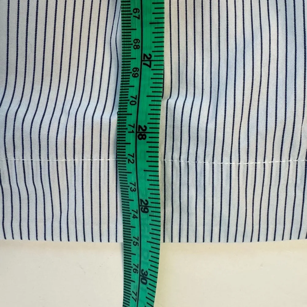 Vince Striped Sleeveless Tunic Blouse Top Shirt Button Down Medium White Black - Image 6