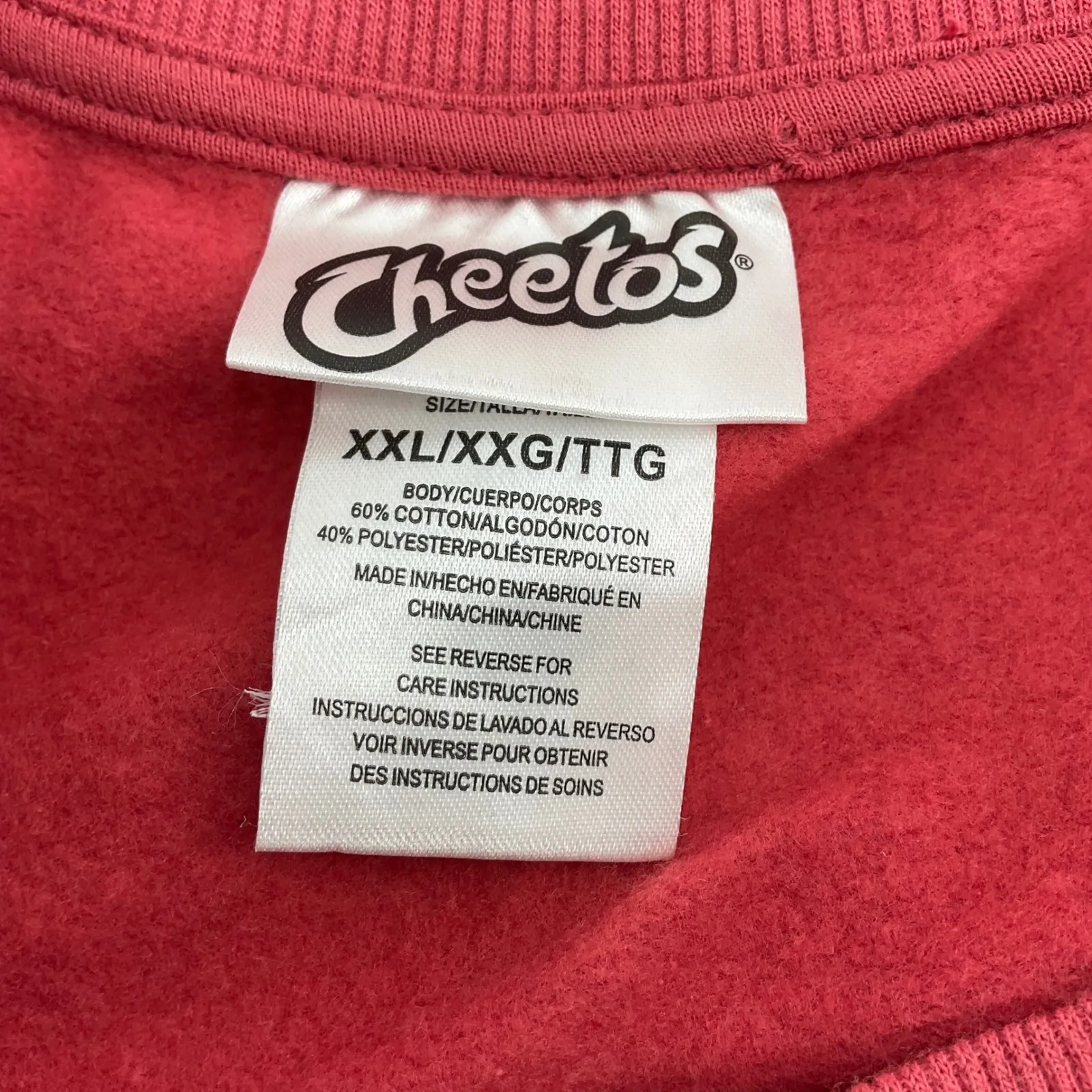 Cheetos Flamin Hot Crewneck Sweatshirt Graphic Print‎ Red XXL - Image 3