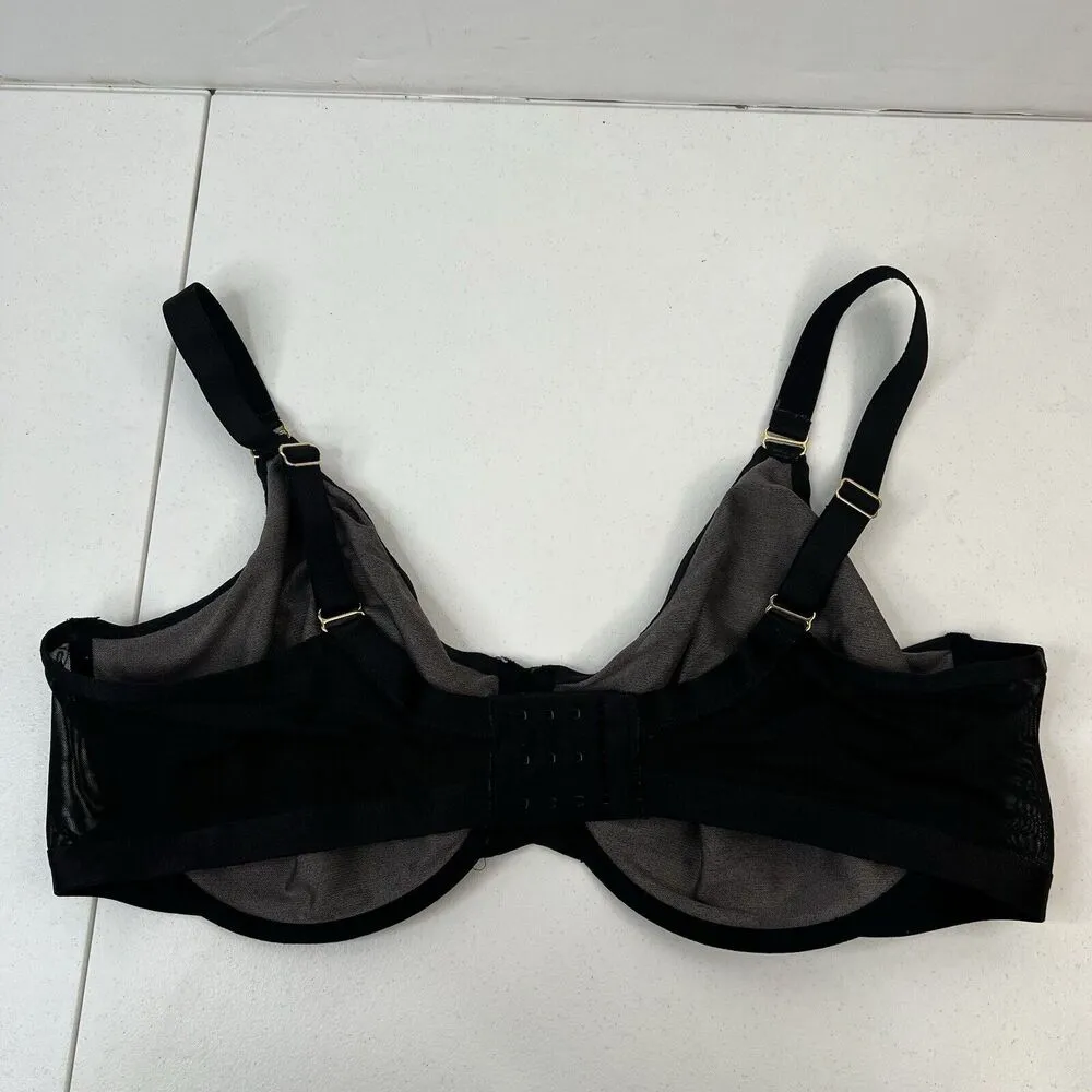 Soma 44DD Bra Unbelievable Minimizer Underwire Sheer Black Unlined Lightweight Size undefined - Image 5