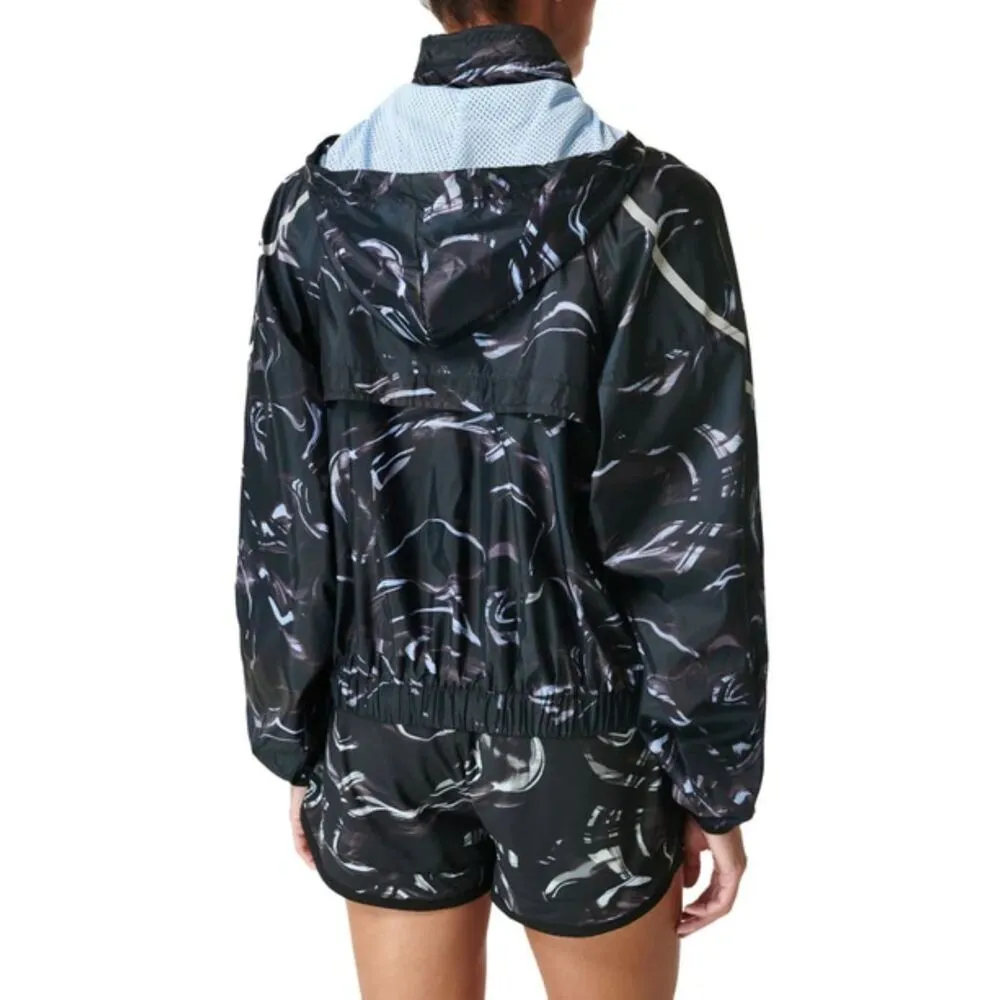 Sweaty Betty Reflective Water Resistant Pack Away Jacket Size 8-10 Full Zip - Image 2