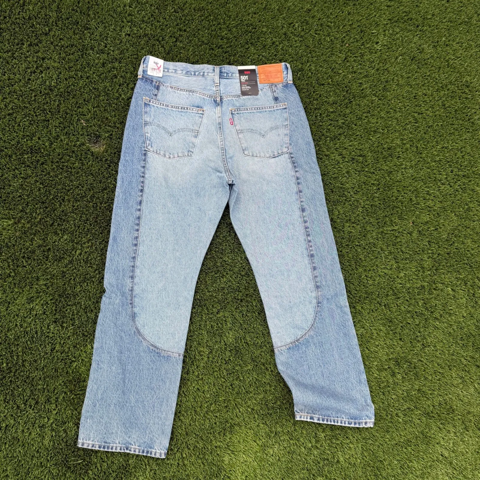 Levi's 501 90s Western Chaps  JeansLight Wash Straight Leg 31x30 New With Tag - Image 5