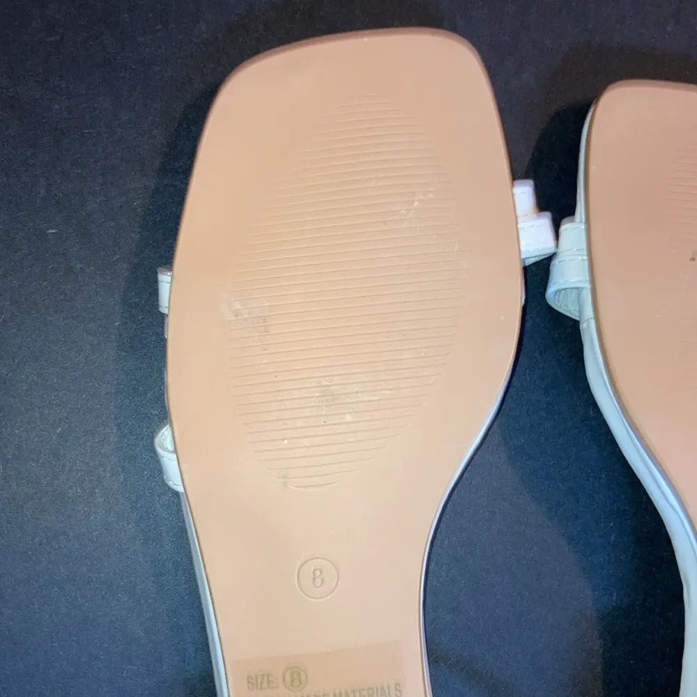 Lulus Lulu’s nwt white wrap around ankle square toe sandal sz 8 - Image 5