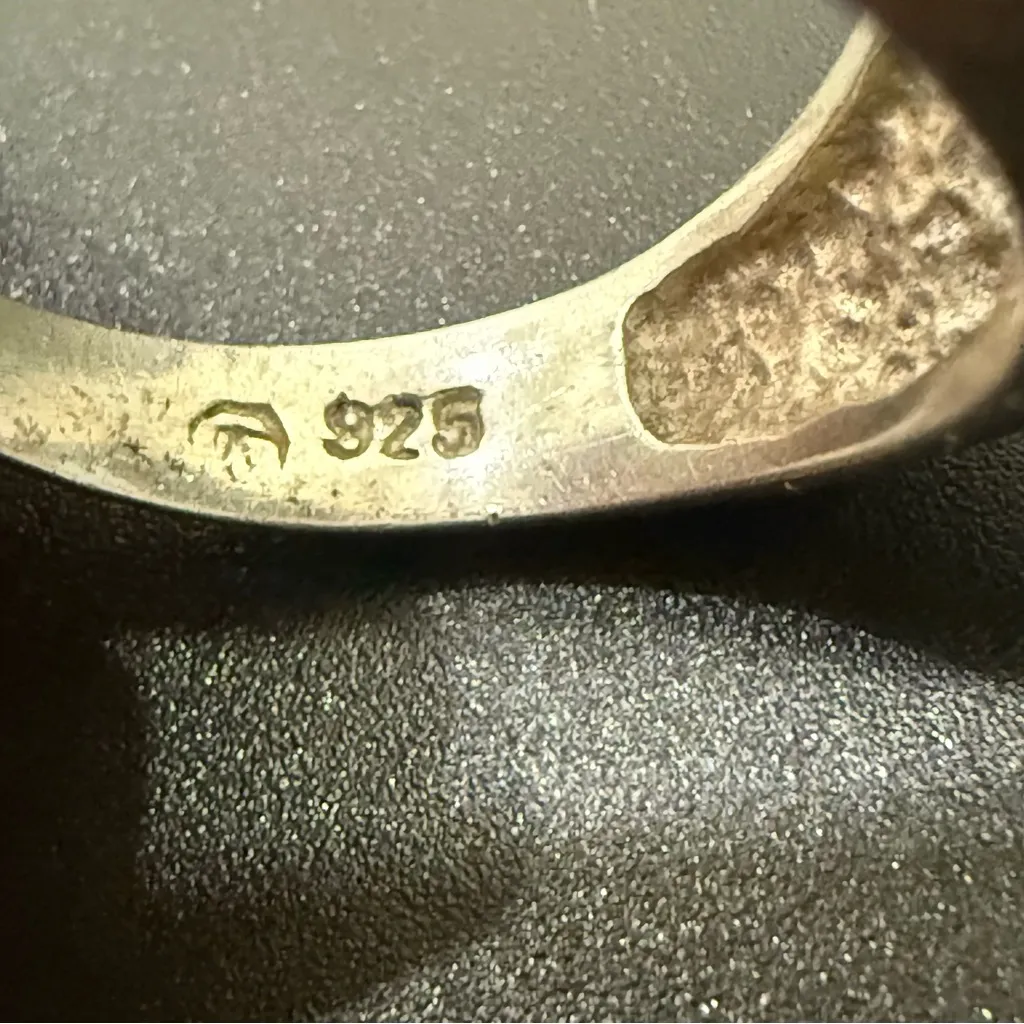 Vintage 925 Sterling Silver 10mm Trillion Cut Aquamarine Ring Size 8 6grams Blue - Image 15