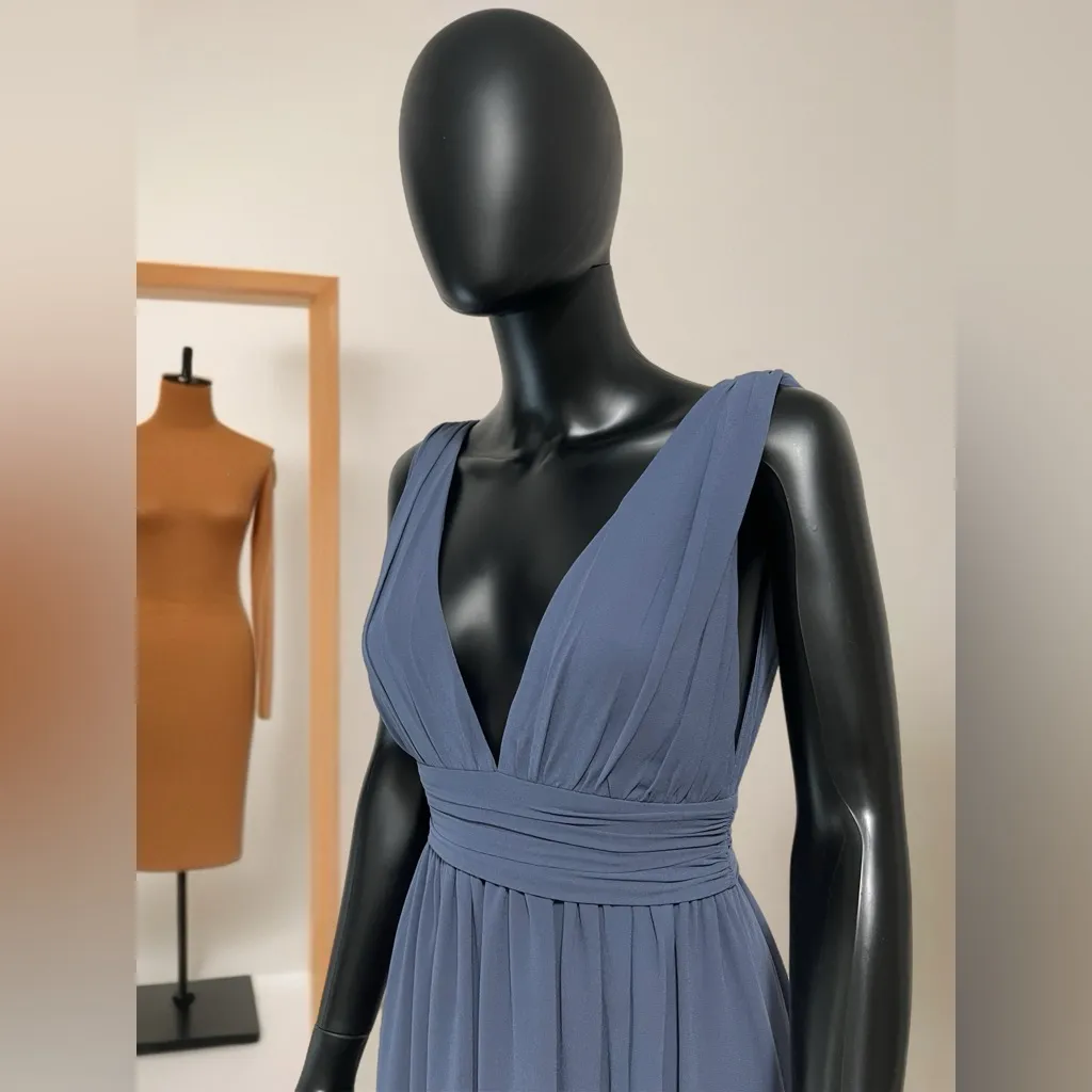 Lulu's Dress Denim Blue Heavenly Hues Maxi Dress Size xs‎ - Image 4