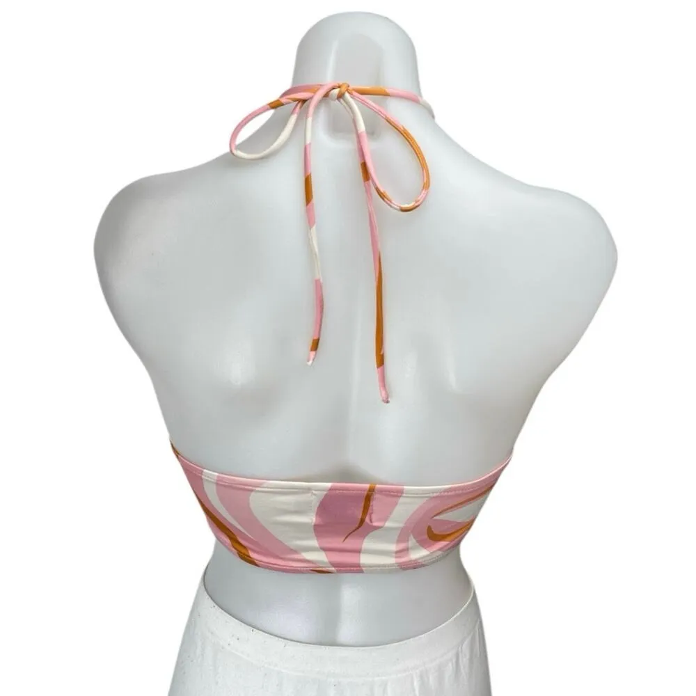 Princess Polly Camelia Pink Halter Sleeveless Cutout Tie Bra Bandeau Crop Top 0 - Image 2