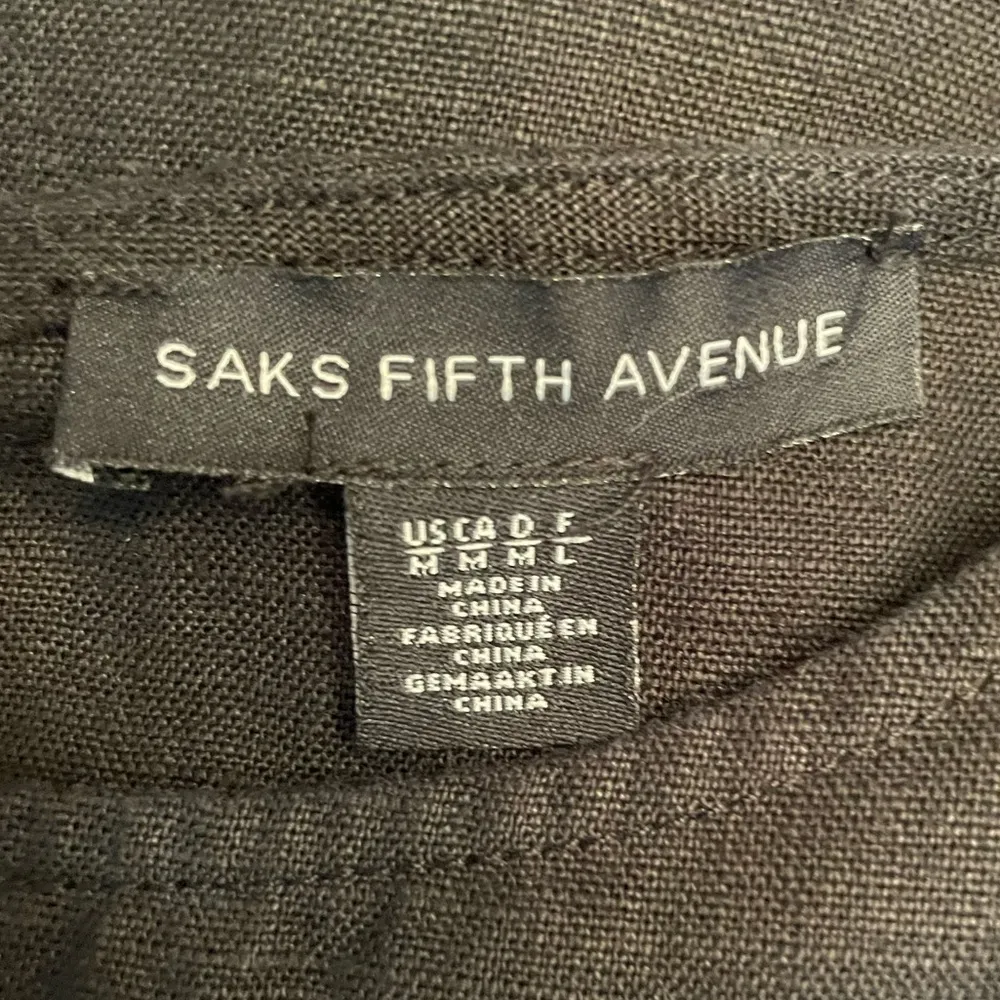 Sak’s Fifth Ave Linen Black Tiered Summer Dress - Image 8