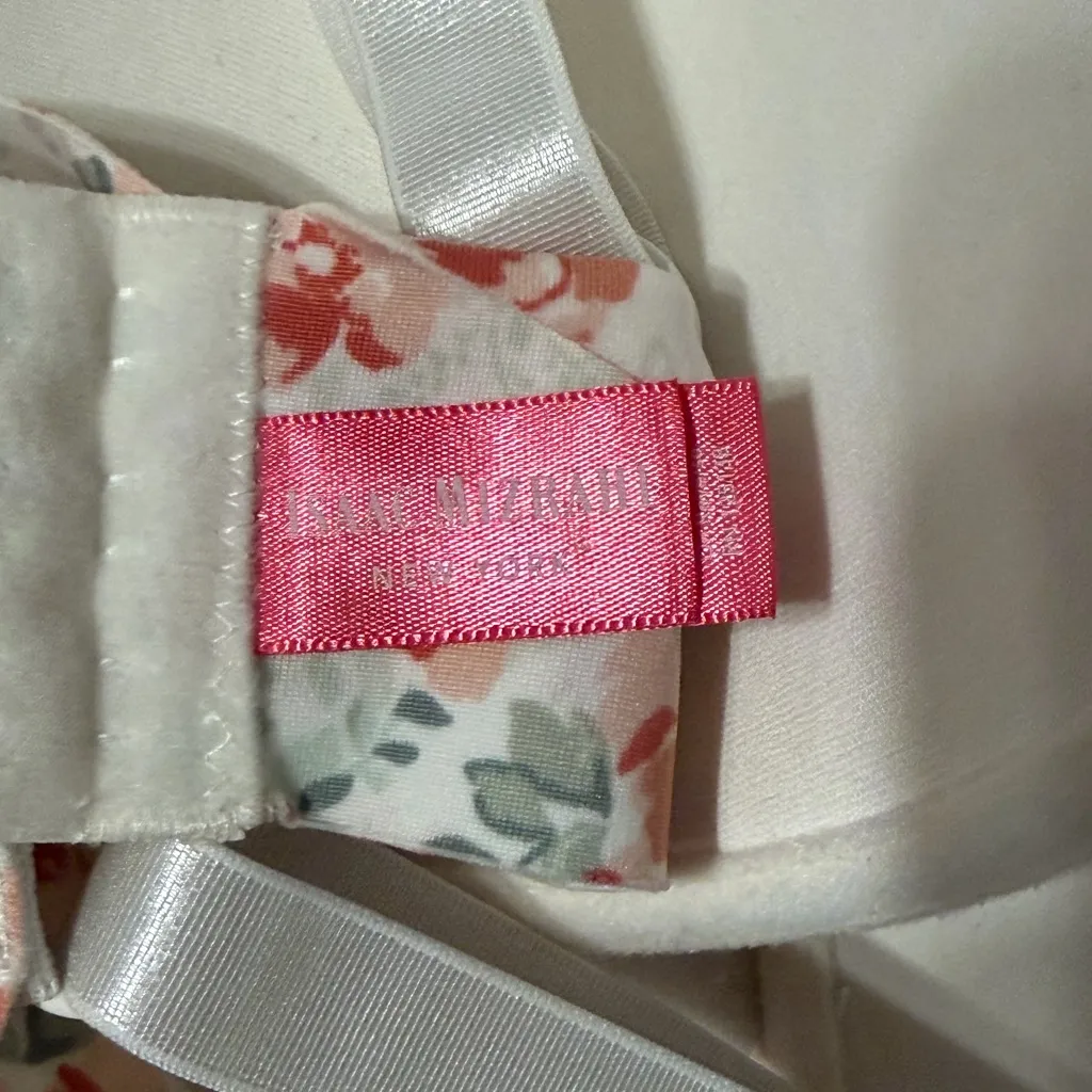 Isaac Mizrahi Floral Underwire Bra 42DD New Without Tags White Pink OCT - Image 9
